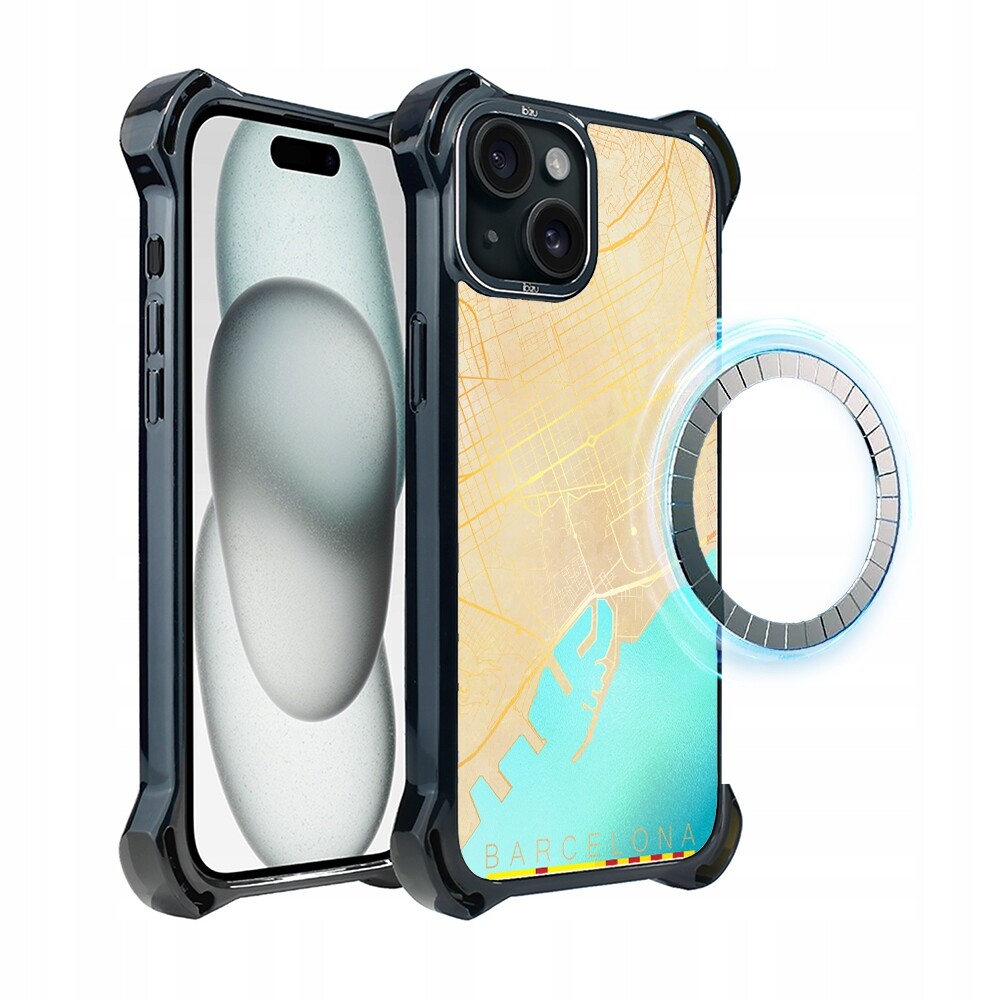 Pouzdro pro iPhone 15 Plus Ibizu DropGuard Ultra s MagSafe, Barcelona