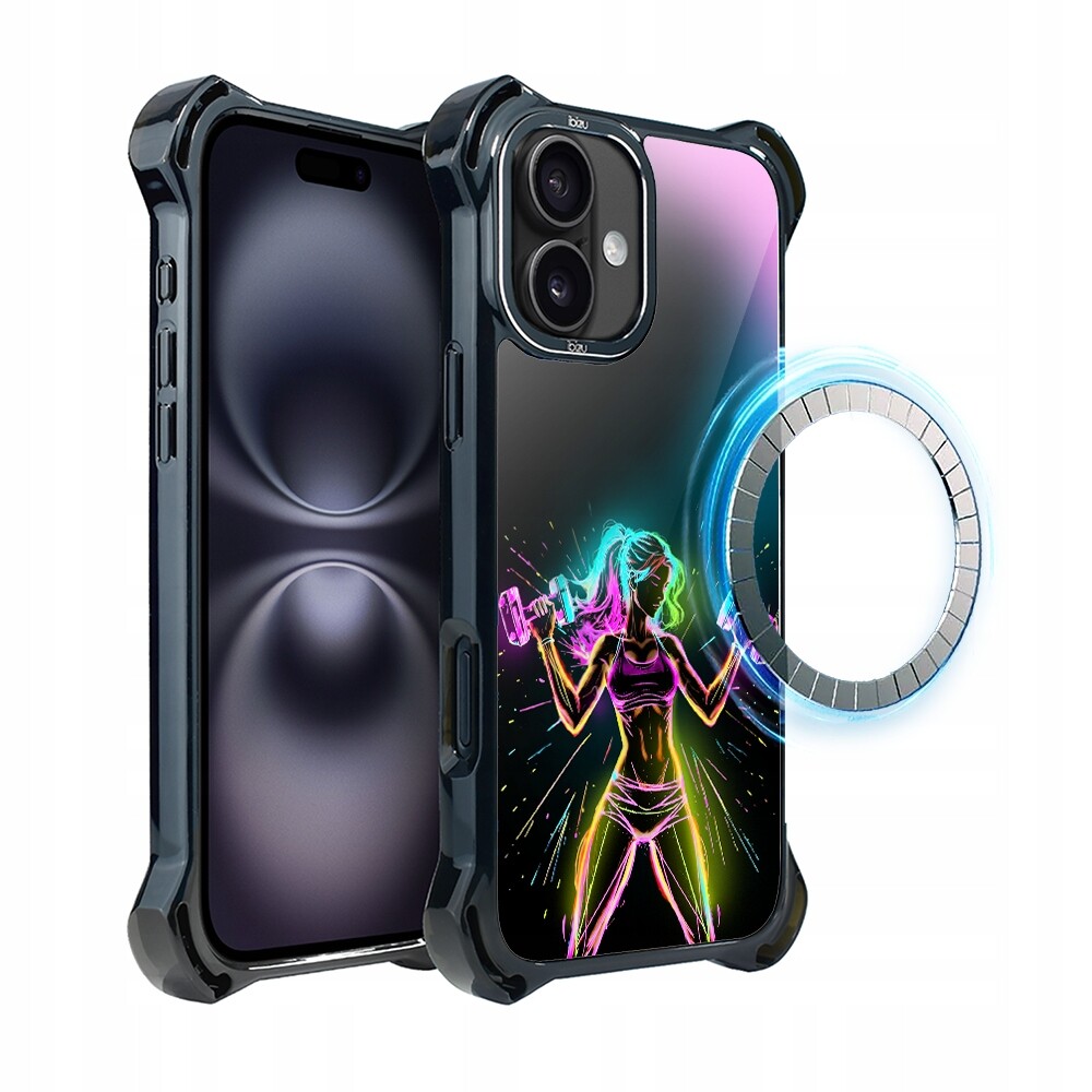 Pouzdro pro iPhone 16 Plus Ibizu DropGuard Ultra s MagSafe, fitness vibrace