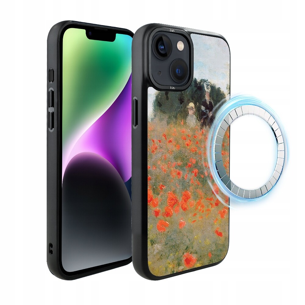 Pouzdro pro iPhone 14 Plus Ibizu DropGuard Matt s MagSafe, pole máků