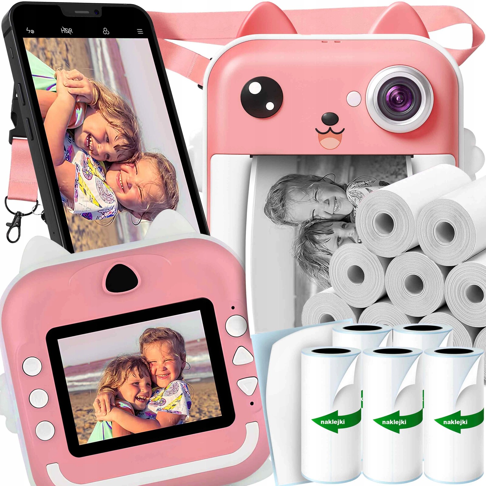 Instantní Fotoaparát Pro Děti Mini Termální Tiskárna Bluetooth 13 Rolí