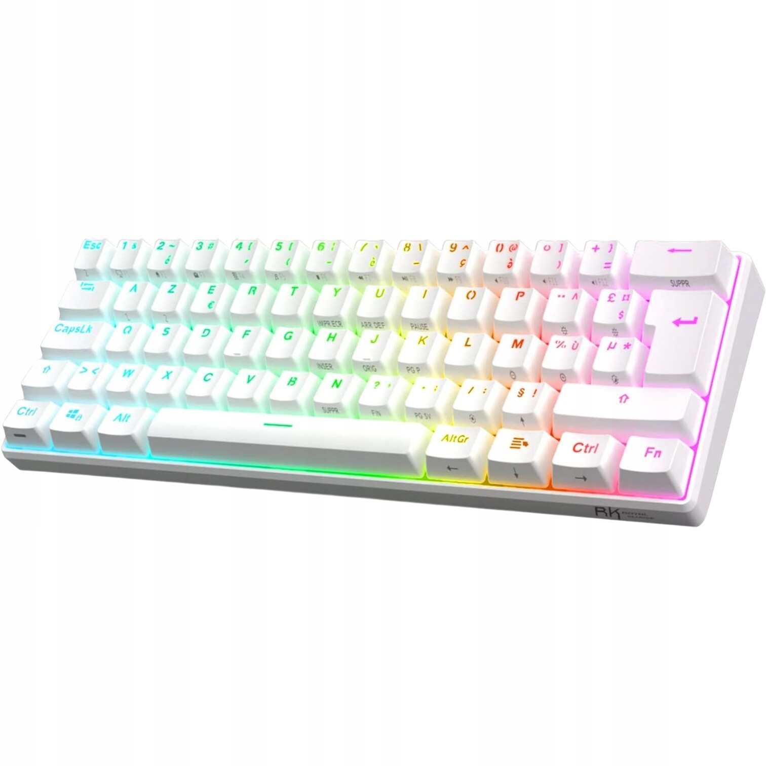 RK61 Mechanická klávesnice 60% Azerty Rgb Bezdrátový Blue Switch