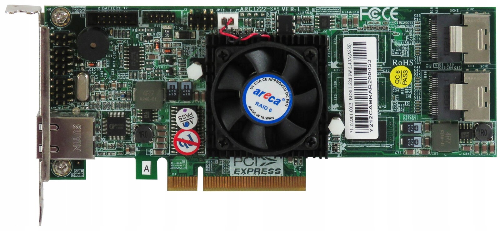 Areca ARC1222-SAS VER.1.3 Raid Sas PCIe x8 Lp