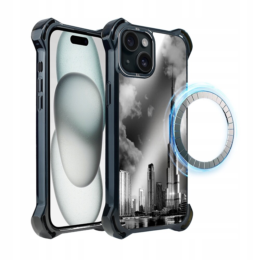 Pouzdro iPhone 15 Plus Ibizu DropGuard Ultra s MagSafe, Burdž Chalífa