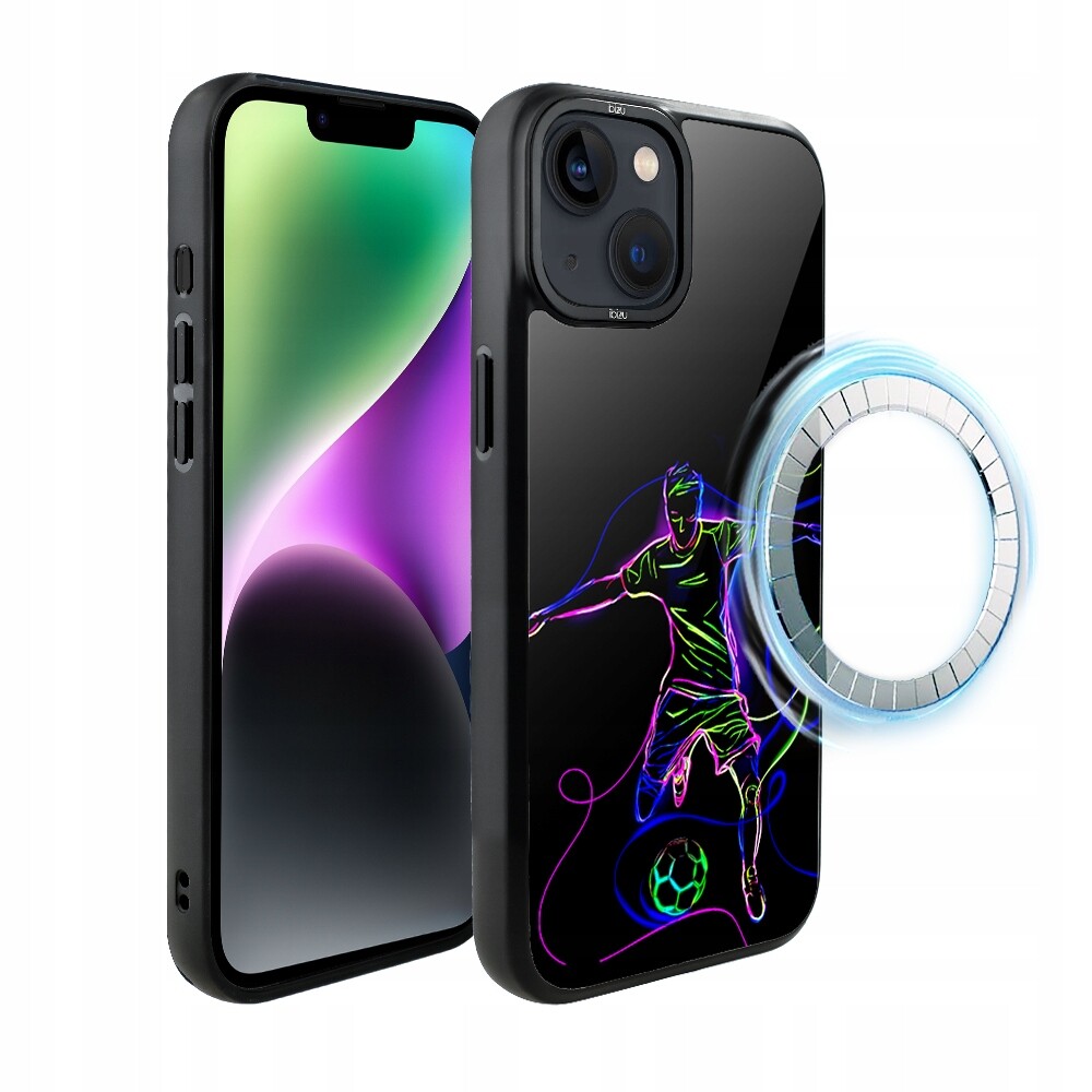 Matný Pouzdro Ibizu DropGuard pro iPhone 14 Plus s MagSafe, Síla fotbalu