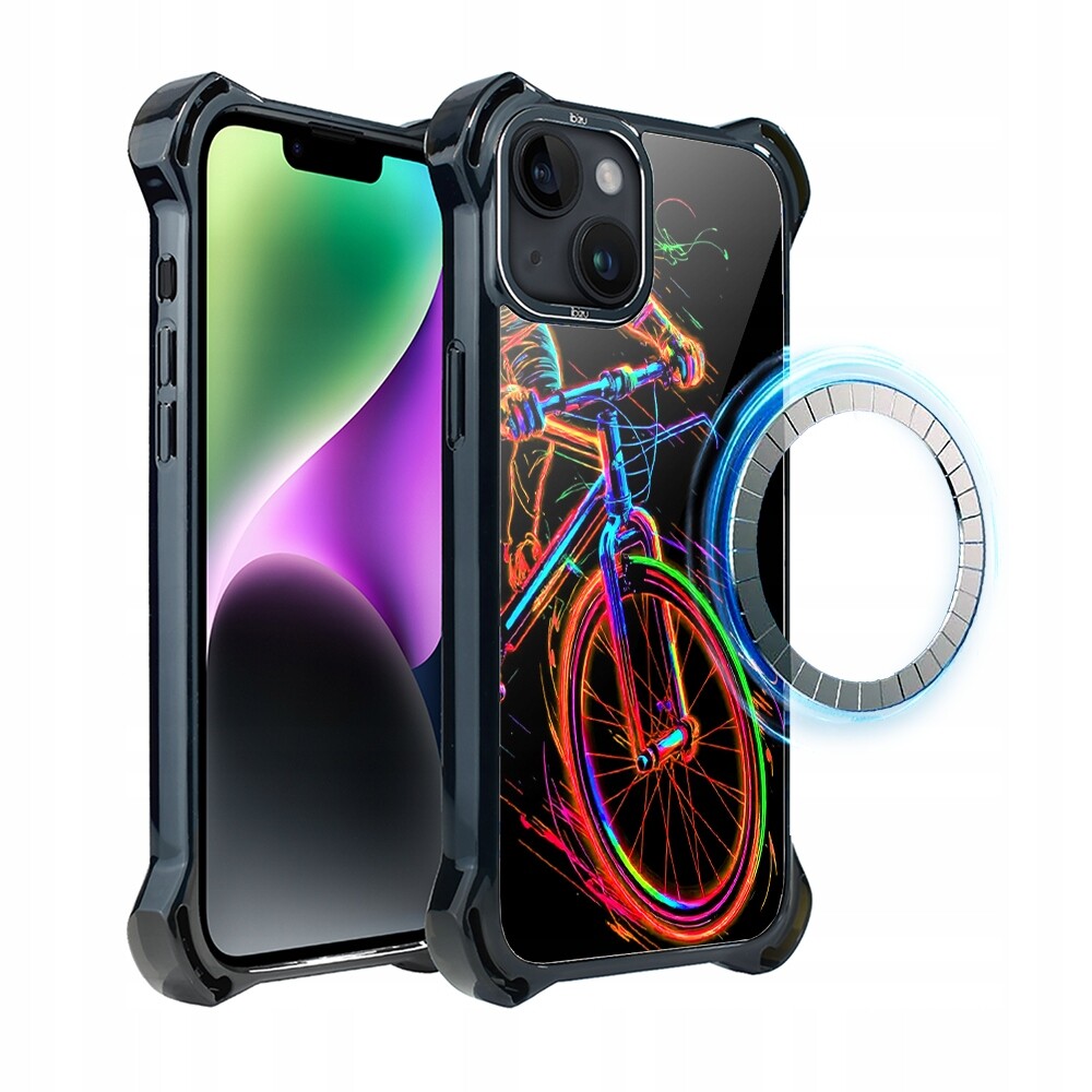 Pouzdro pro iPhone 14 Ibizu DropGuard Ultra s MagSafe, cyklistická vibrace