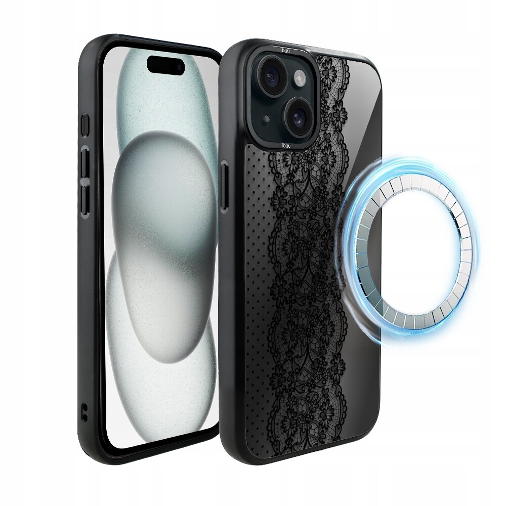 Pouzdro pro iPhone 15 Plus Ibizu DropGuard Matt s MagSafe, ozdobná krajka