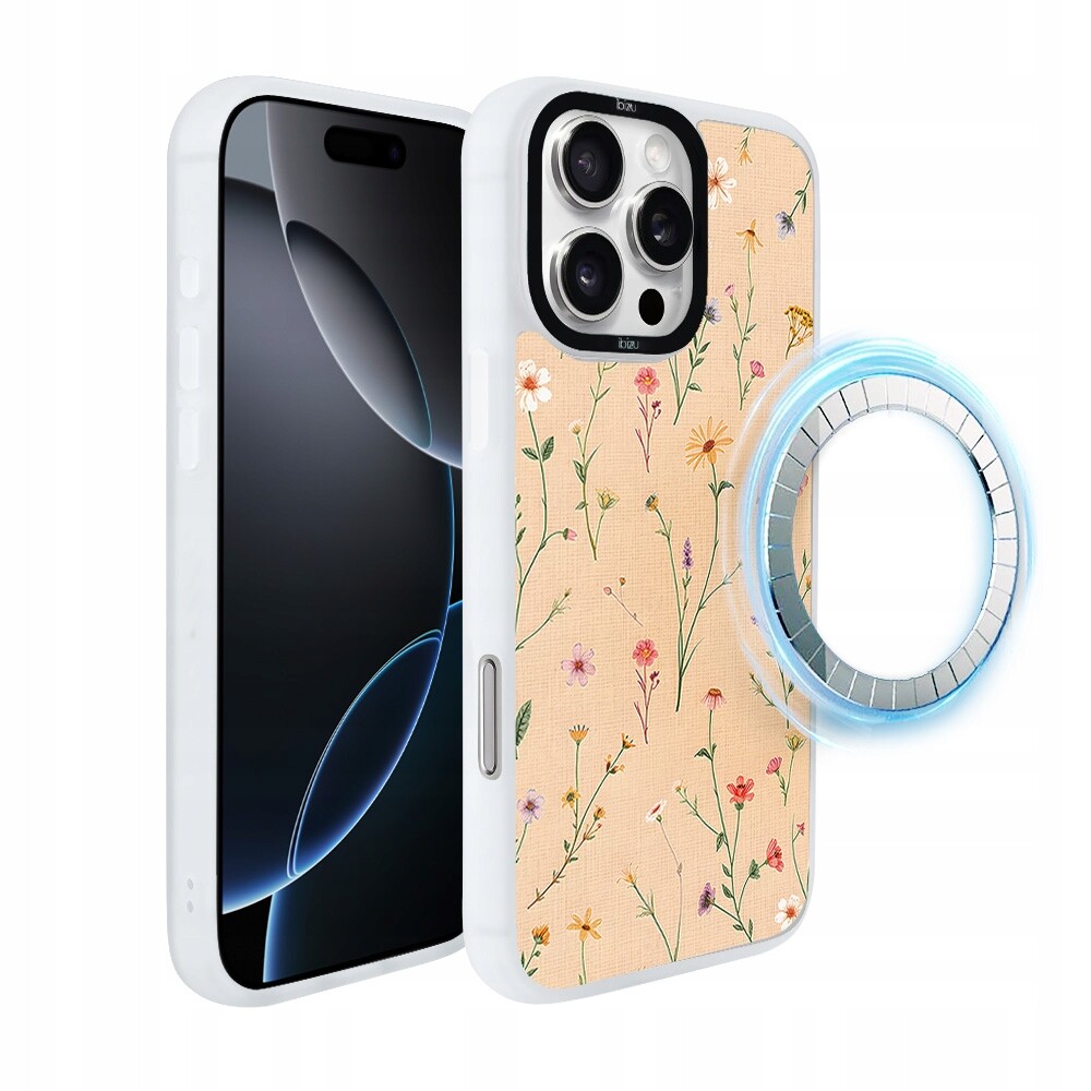 Pouzdro pro iPhone 16 Pro Max Ibizu DropGuard Matt s MagSafe, korálová louka