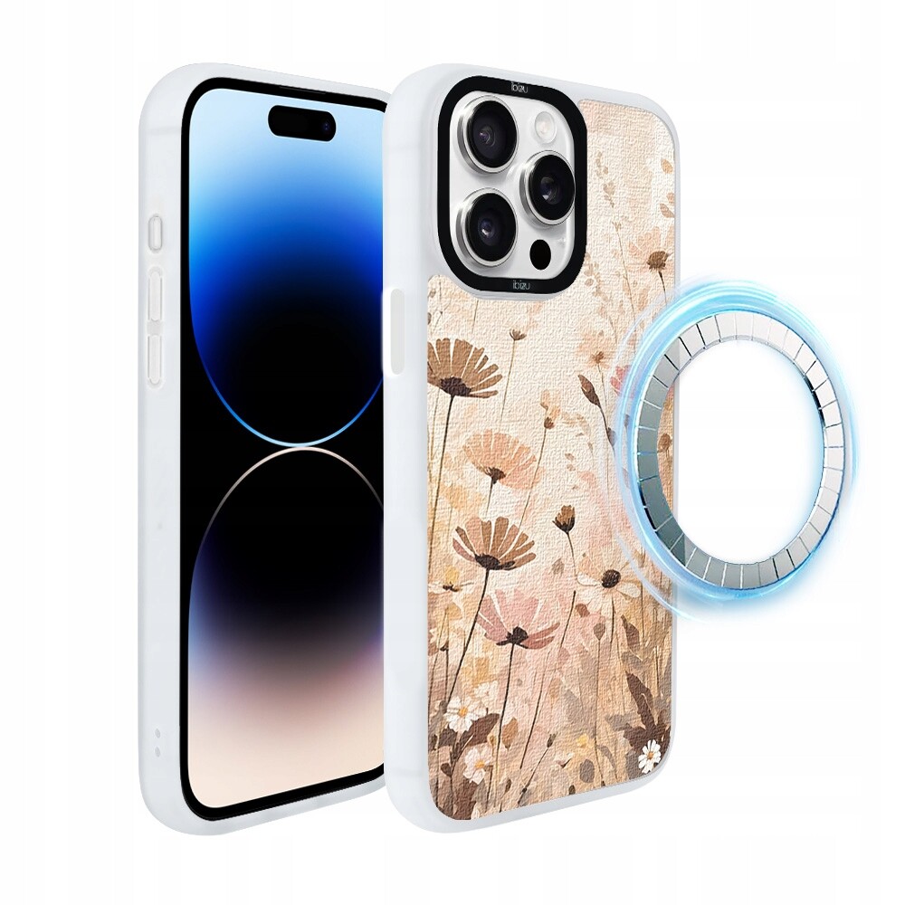 Pouzdro pro iPhone 14 Pro Ibizu DropGuard Matt s MagSafe, Květinová louka