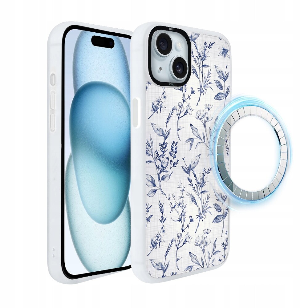 Pouzdro pro iPhone 15 Plus Ibizu DropGuard Matt s MagSafe, Azurové šeptání