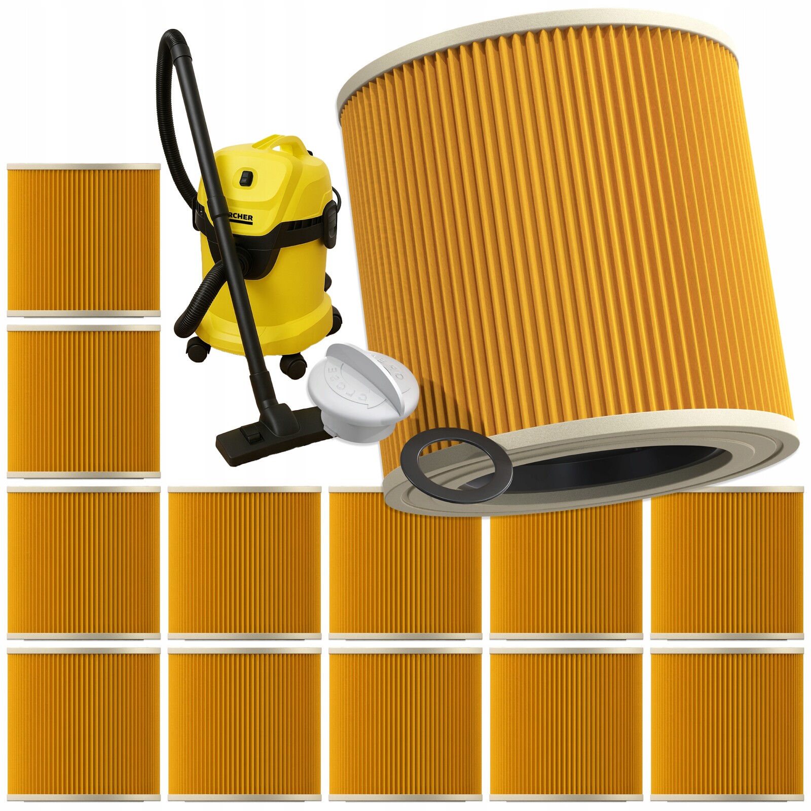 Sada 12 Ks filtrů pro vysavač Karcher Kfi 3310 Univerzální náhrada