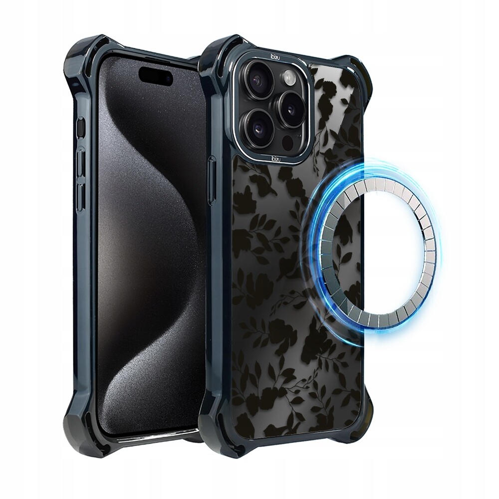 Pouzdro pro iPhone 15 Pro Max Ibizu DropGuard Ultra s MagSafe, stínování listů