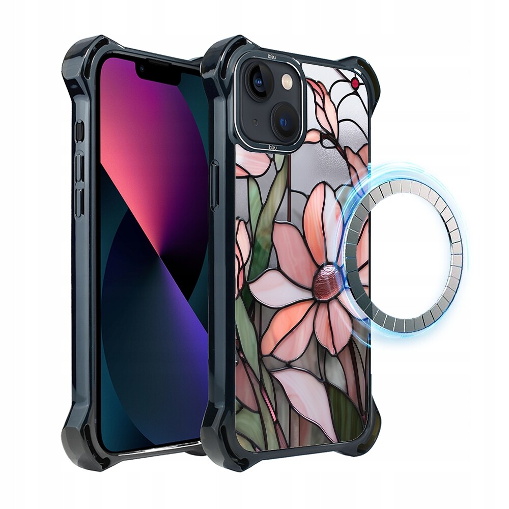 Pouzdro pro iPhone 13 Ibizu DropGuard Ultra s MagSafe, růžová magnolie