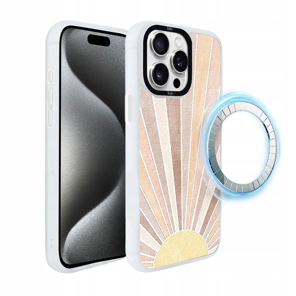 Pouzdro pro iPhone 15 Pro Max Ibizu DropGuard Matt s MagSafe, východ slunce