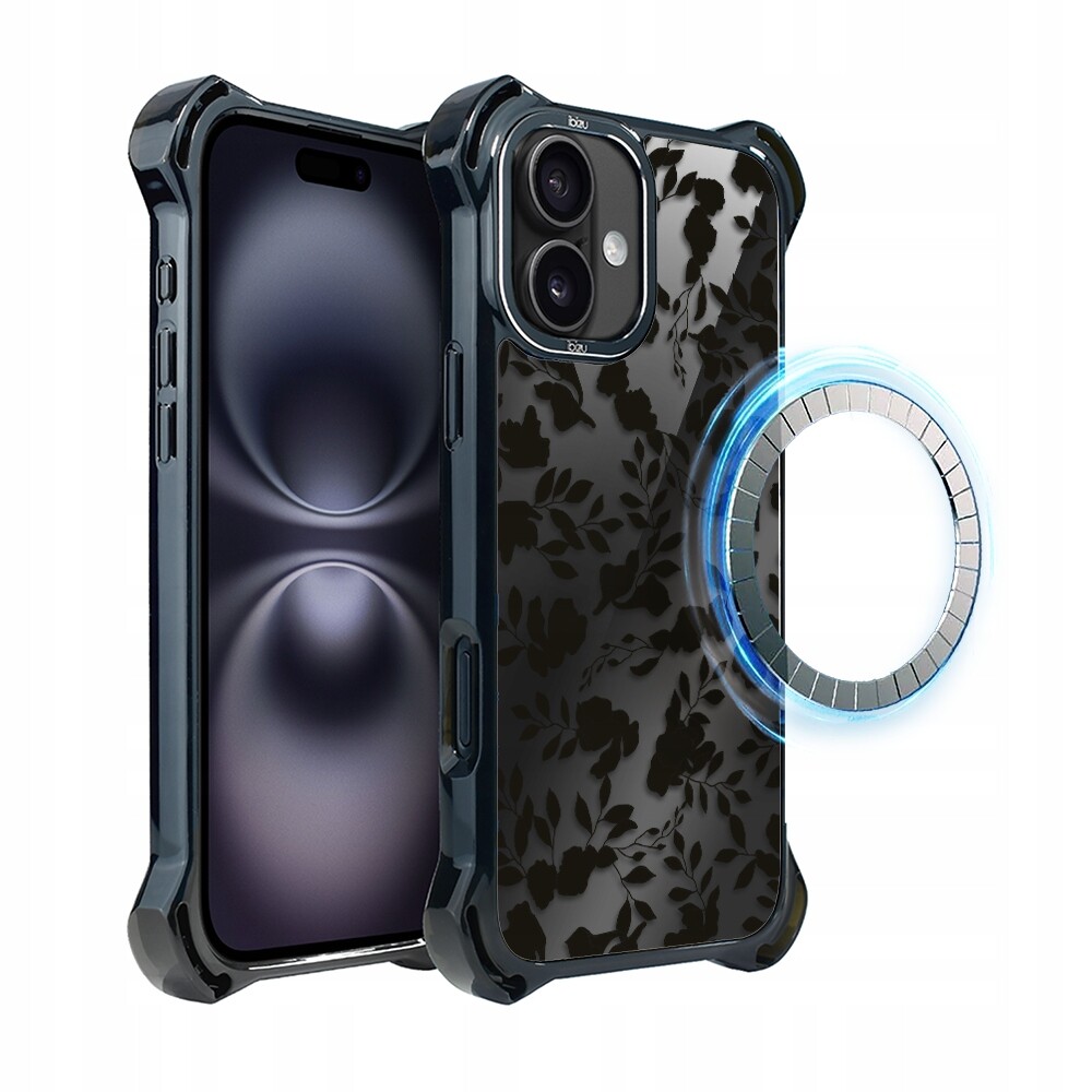 Pouzdro pro iPhone 16 Plus Ibizu DropGuard Ultra s MagSafe, stín listů