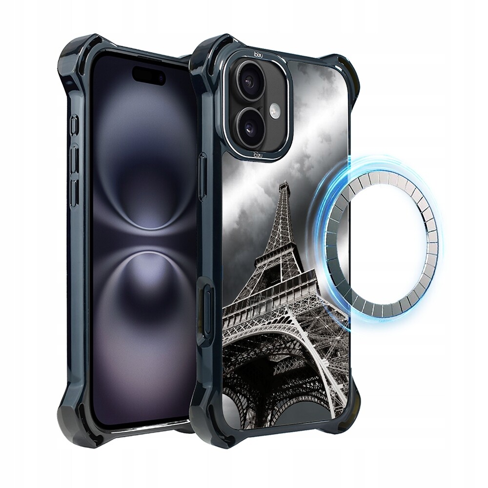 Pouzdro pro iPhone 16 Plus Ibizu DropGuard Ultra s MagSafe, Eiffelova věž