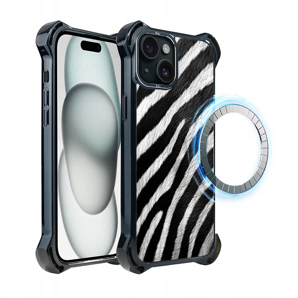 Pouzdro Ibizu DropGuard Ultra iPhone 15 Plus s MagSafe, Zebra
