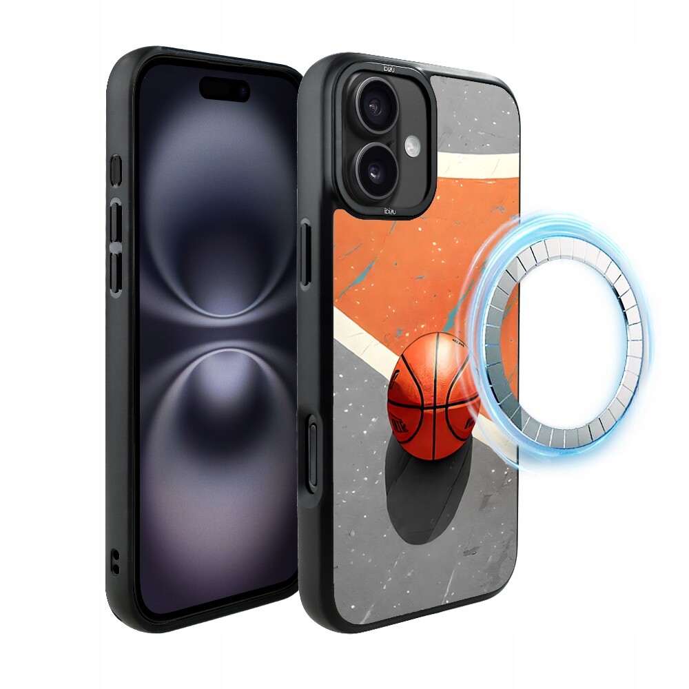 Matný Pouzdro Ibizu DropGuard s MagSafe na iPhone 16 Plus, Basketbal
