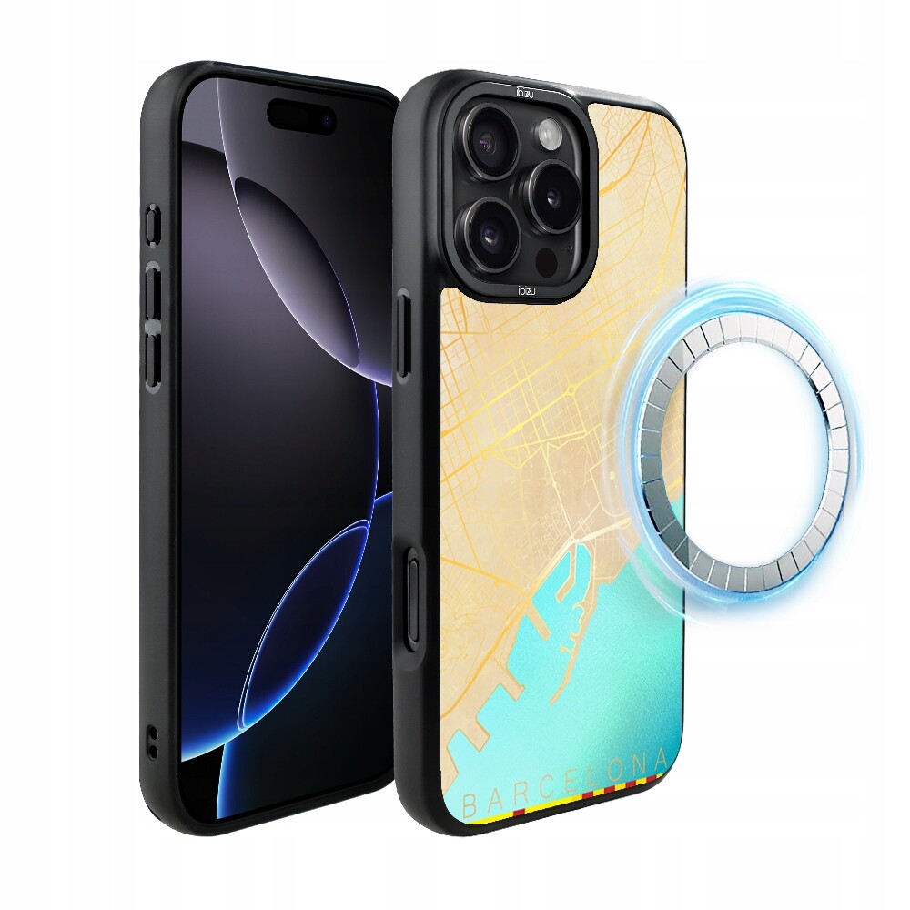 Pouzdro iPhone 16 Pro Max Ibizu DropGuard Matt s MagSafe, Barcelona
