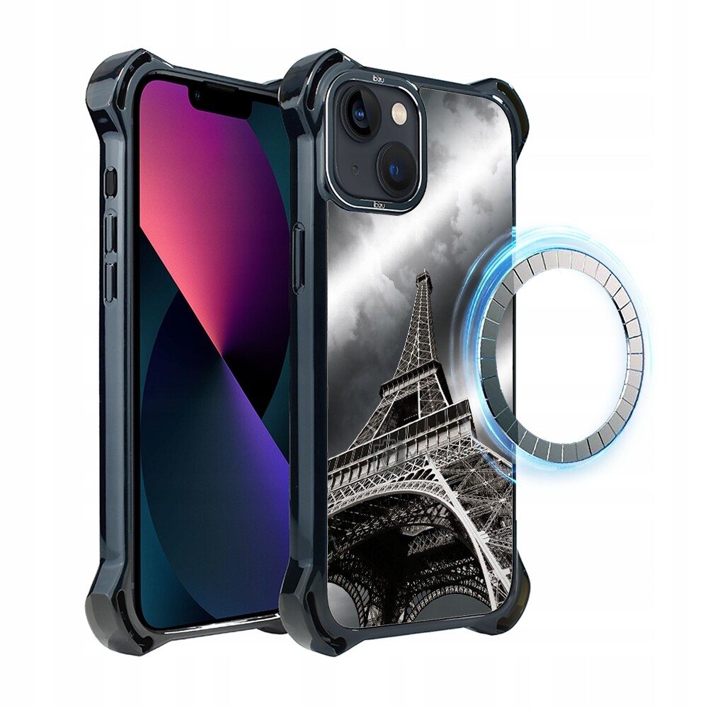 Pouzdro pro iPhone 13 Ibizu DropGuard Ultra s MagSafe, Eiffelova věž