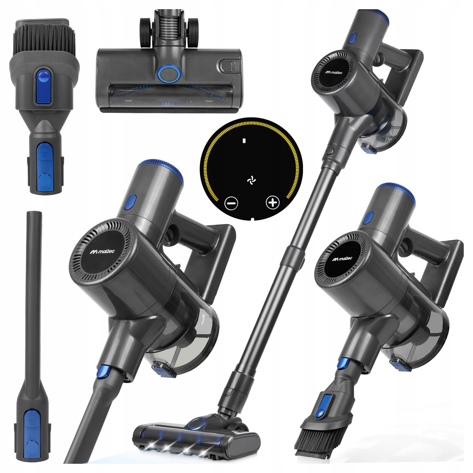 Vysavač Vertikální Bezsáčkový Led Elektrokartáč 3V1 400W