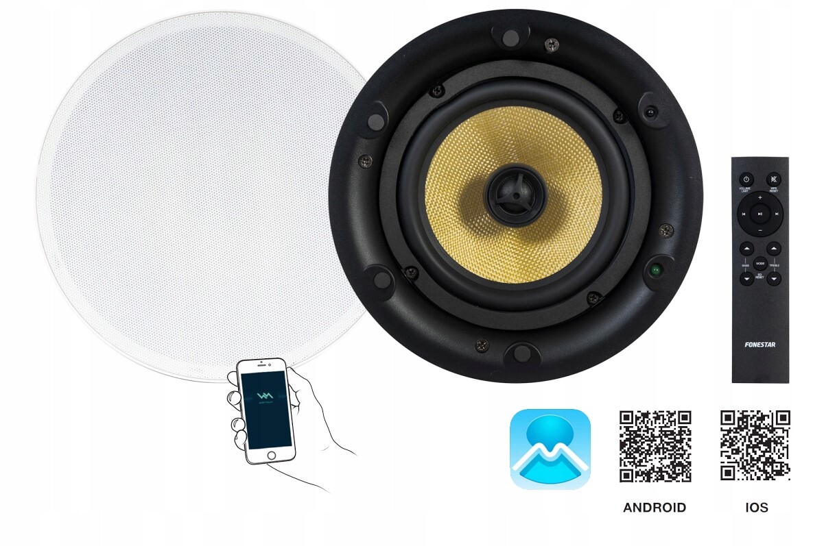 Sada aktivních stropních reproduktorů Wi-Fi a Bluetooth Fonestar KS-08WIFI