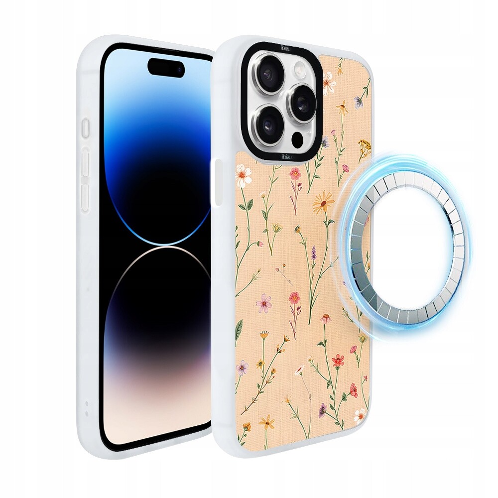 Pouzdro pro iPhone 14 Pro Max Ibizu DropGuard Matt s MagSafe, korálová louka