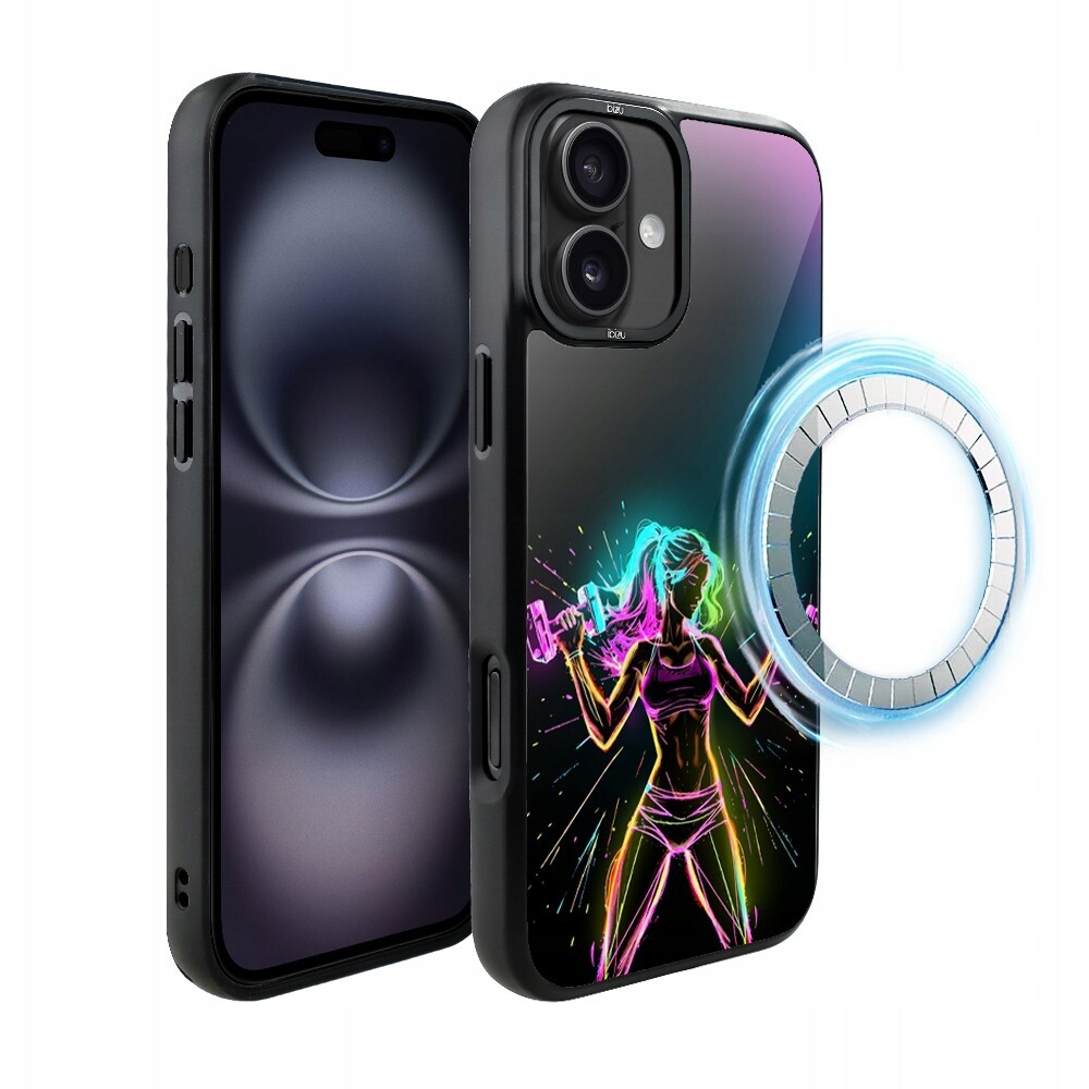 Pouzdro pro iPhone 16 Plus Ibizu DropGuard Matt s MagSafe, fitness vibrace