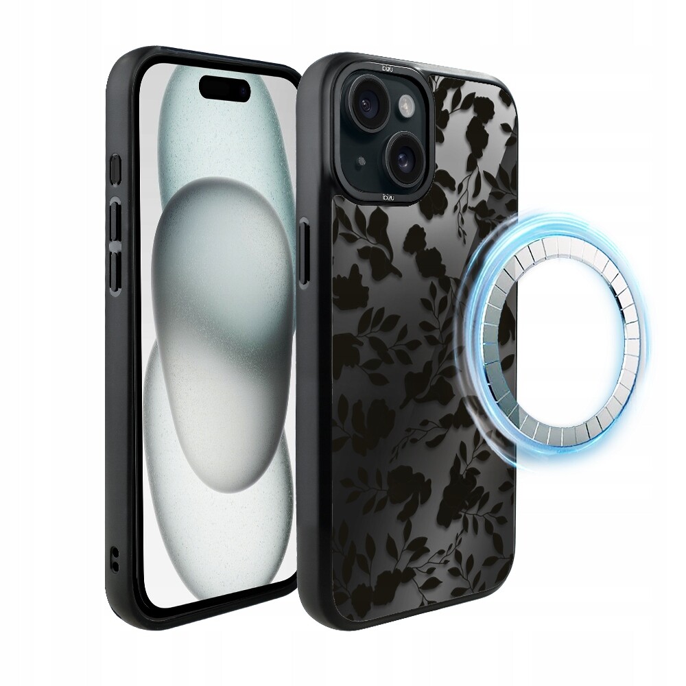 Pouzdro pro iPhone 15 Plus Ibizu DropGuard Matt s MagSafe, stín listů
