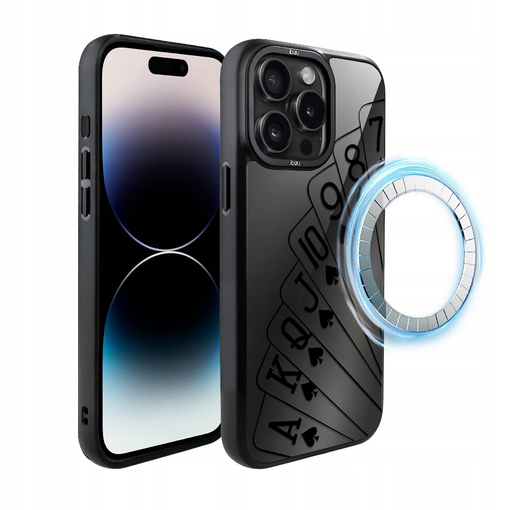 Matný Pouzdro Ibizu DropGuard s MagSafe pro iPhone 14 Pro, hrací karty
