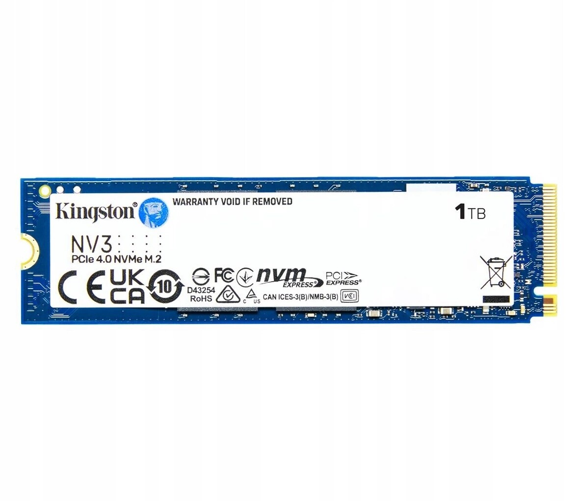 Ssd disk Kingston NV3 M.2 PCIe 4.0x4 NVMe 1TB SNV3S/1000G 6000MB/s