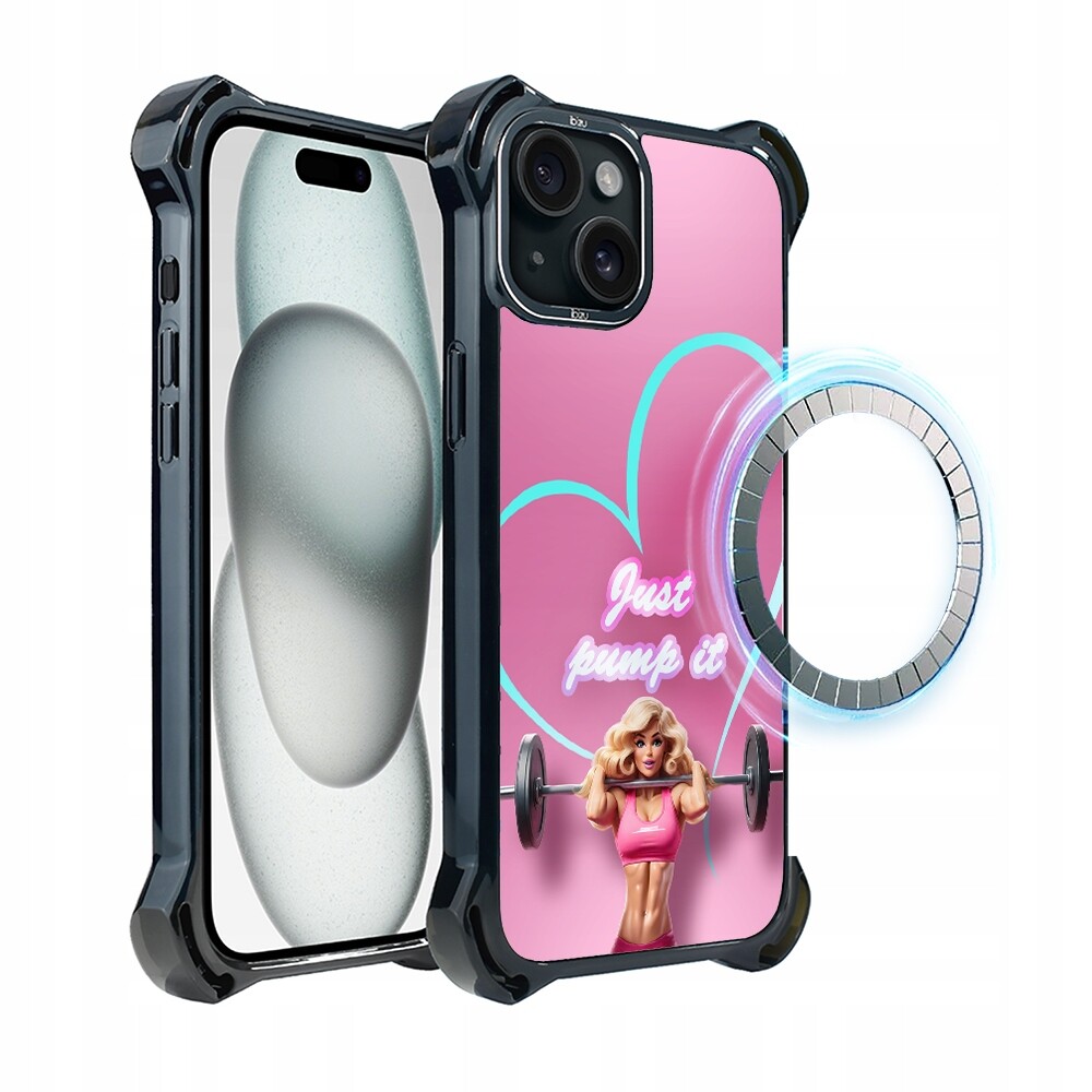 Pouzdro Ibizu DropGuard Ultra pro iPhone 15 s MagSafe, Pump it love