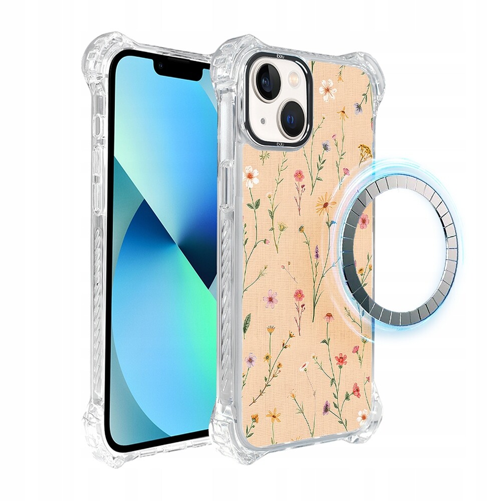 Pouzdro pro iPhone 13 Ibizu DropGuard Ultra s MagSafe, korálová louka
