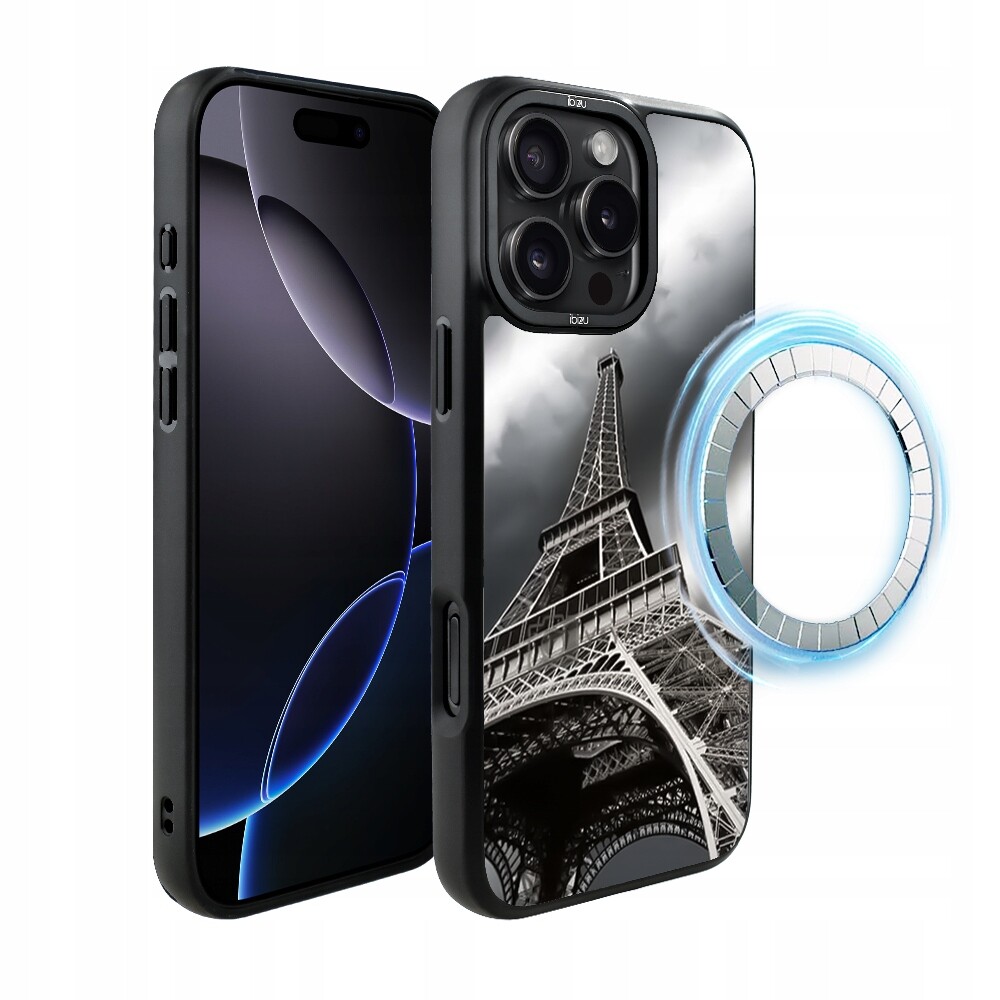 Pouzdro pro iPhone 16 Pro Ibizu DropGuard Matt s MagSafe, Eiffelova věž