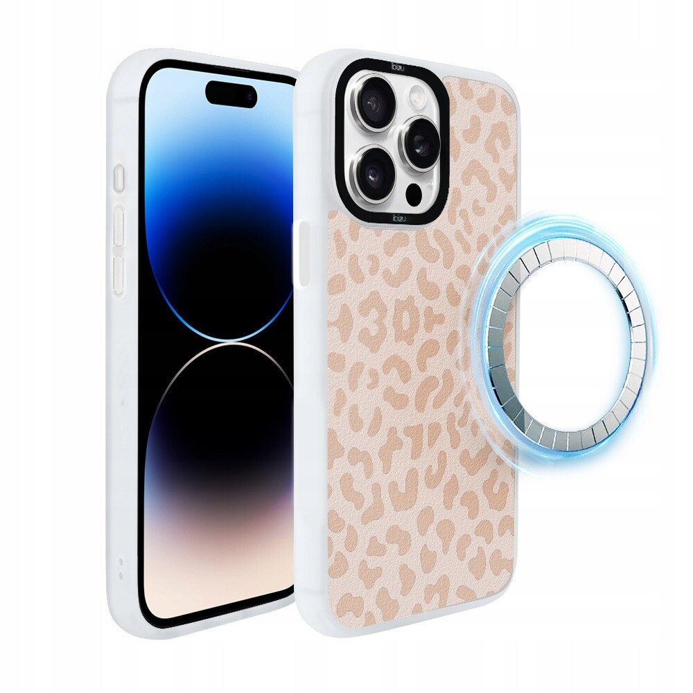 Pouzdro Ibizu DropGuard Matt pro iPhone 14 Pro Max s MagSafe, leopardí potisk