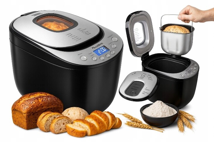 Pekárna Na Chleba LCD Automatický Časovač Bestron ABM3000B 12 Programů