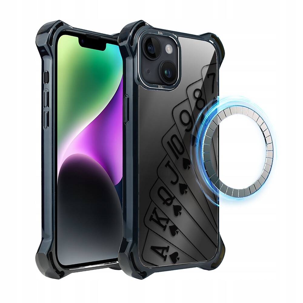 Pouzdro pro iPhone 14 Ibizu DropGuard Ultra s MagSafe, hrací karty