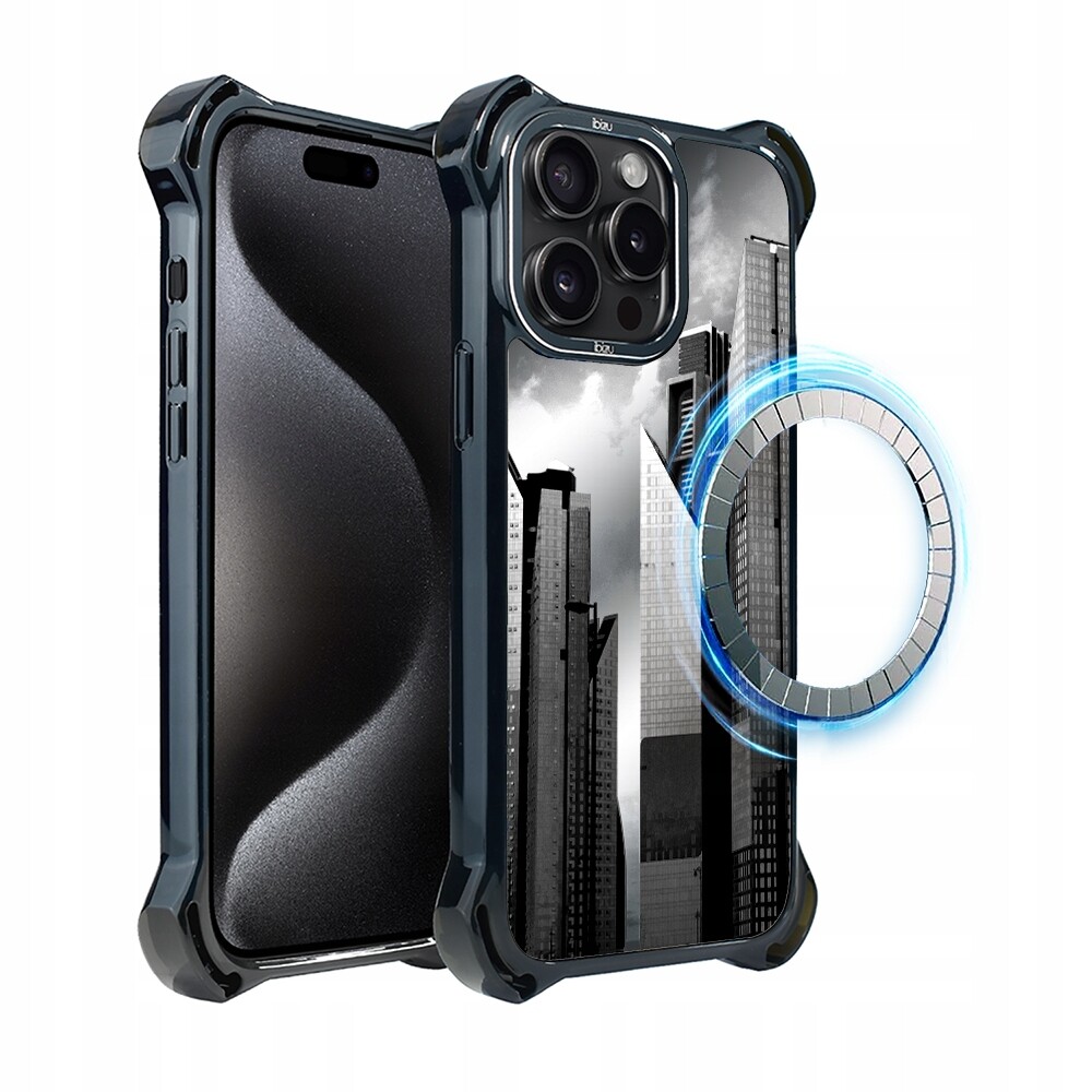 Pouzdro iPhone 15 Pro Ibizu DropGuard Ultra s MagSafe, Manhattan