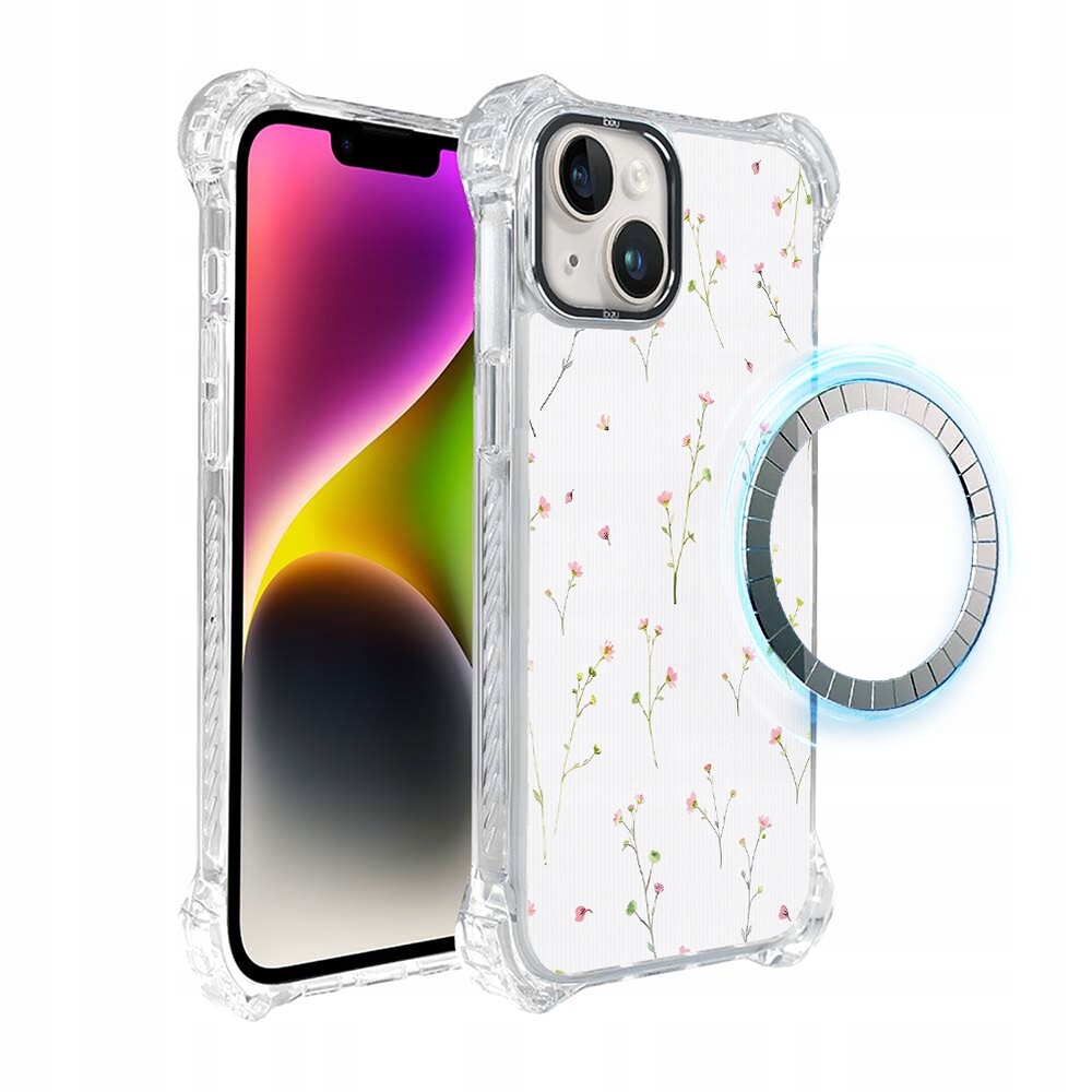 Pouzdro iPhone 14 Plus Ibizu DropGuard Ultra s MagSafe, polní fantazie