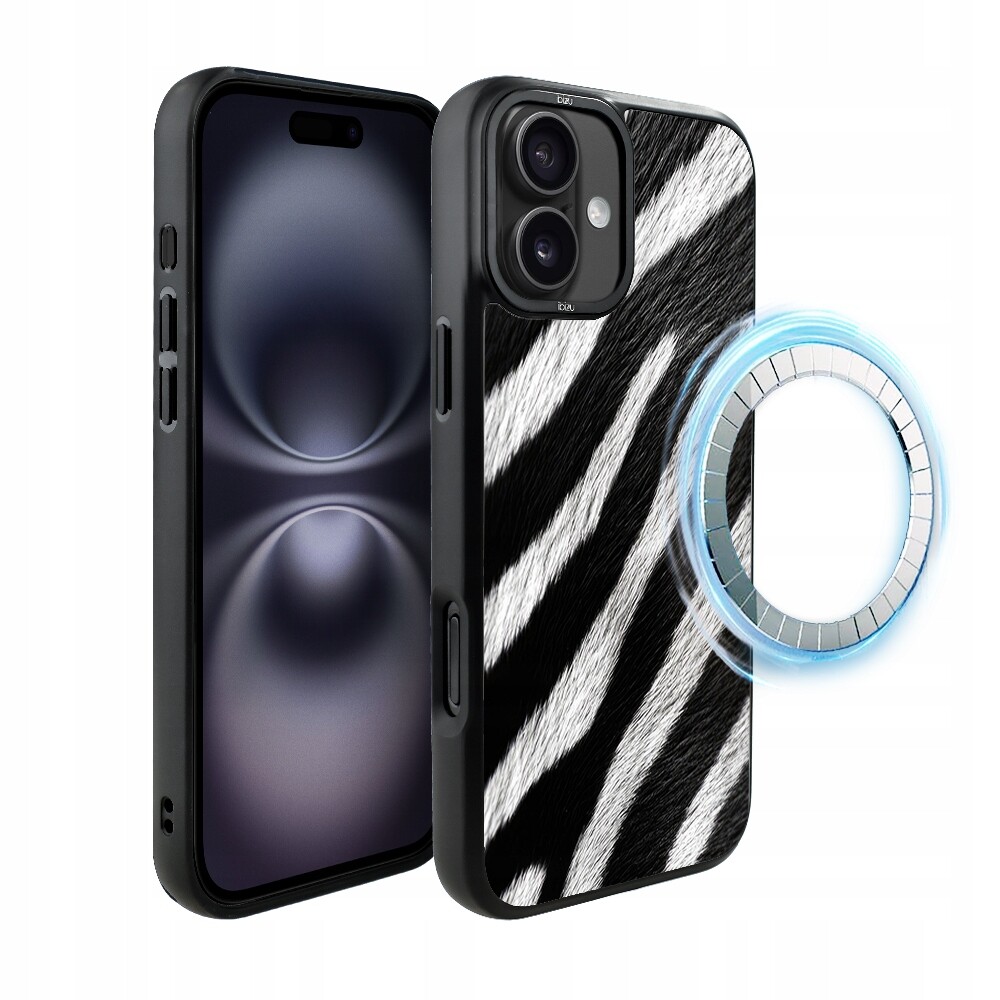 Matný Pouzdro Ibizu DropGuard pro iPhone 16 Plus s MagSafe, Zebra