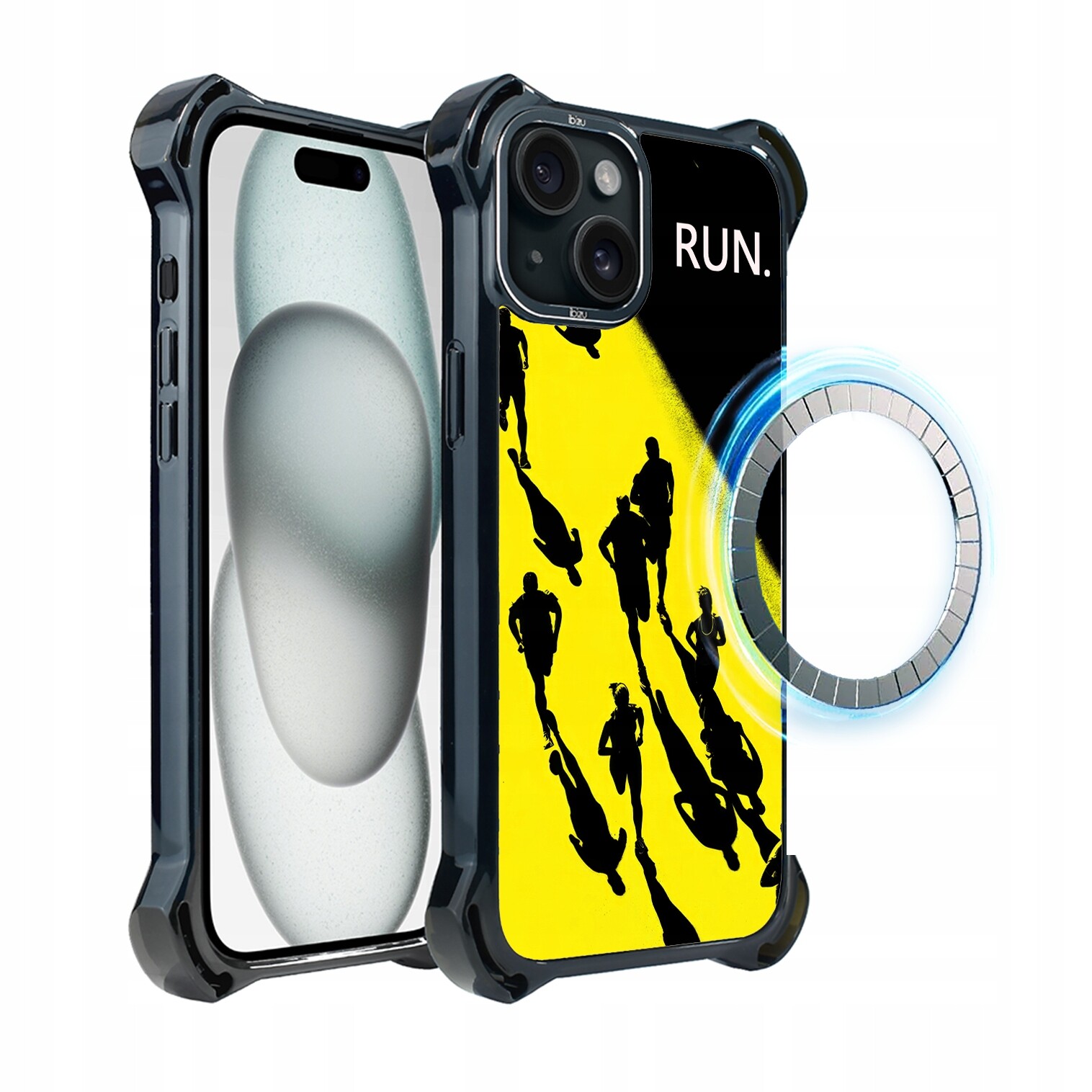 Pouzdro pro iPhone 15 Plus Ibizu DropGuard Ultra s MagSafe, Běh mistrů