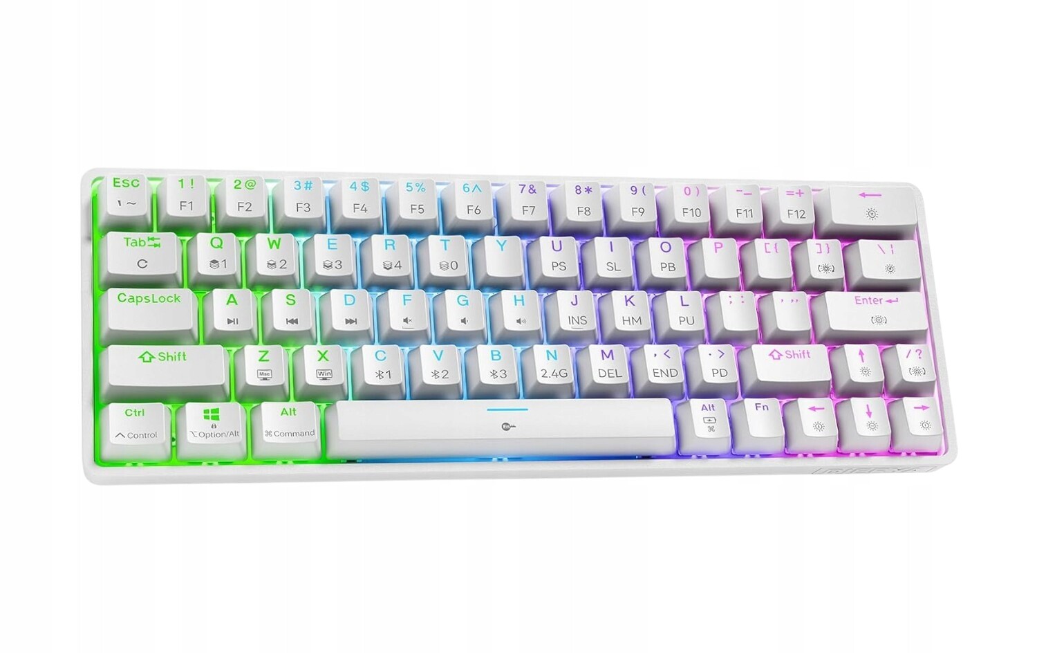 Dierya DK63 mechanická podsvícená Rgb klávesnice BT/2.4G/USB-C Us layout