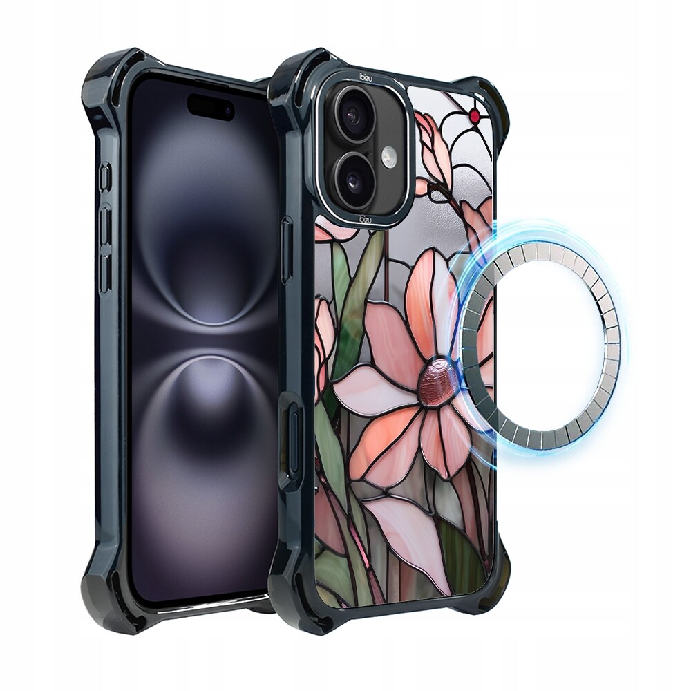Pouzdro pro iPhone 16 Plus Ibizu DropGuard Ultra s MagSafe, růžová magnolie