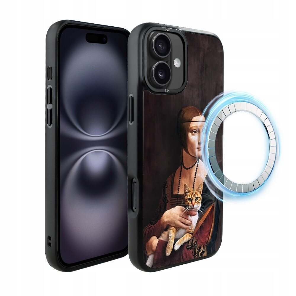 Matný Pouzdro Ibizu DropGuard s MagSafe pro iPhone 16 Plus, barva Lady with Cat