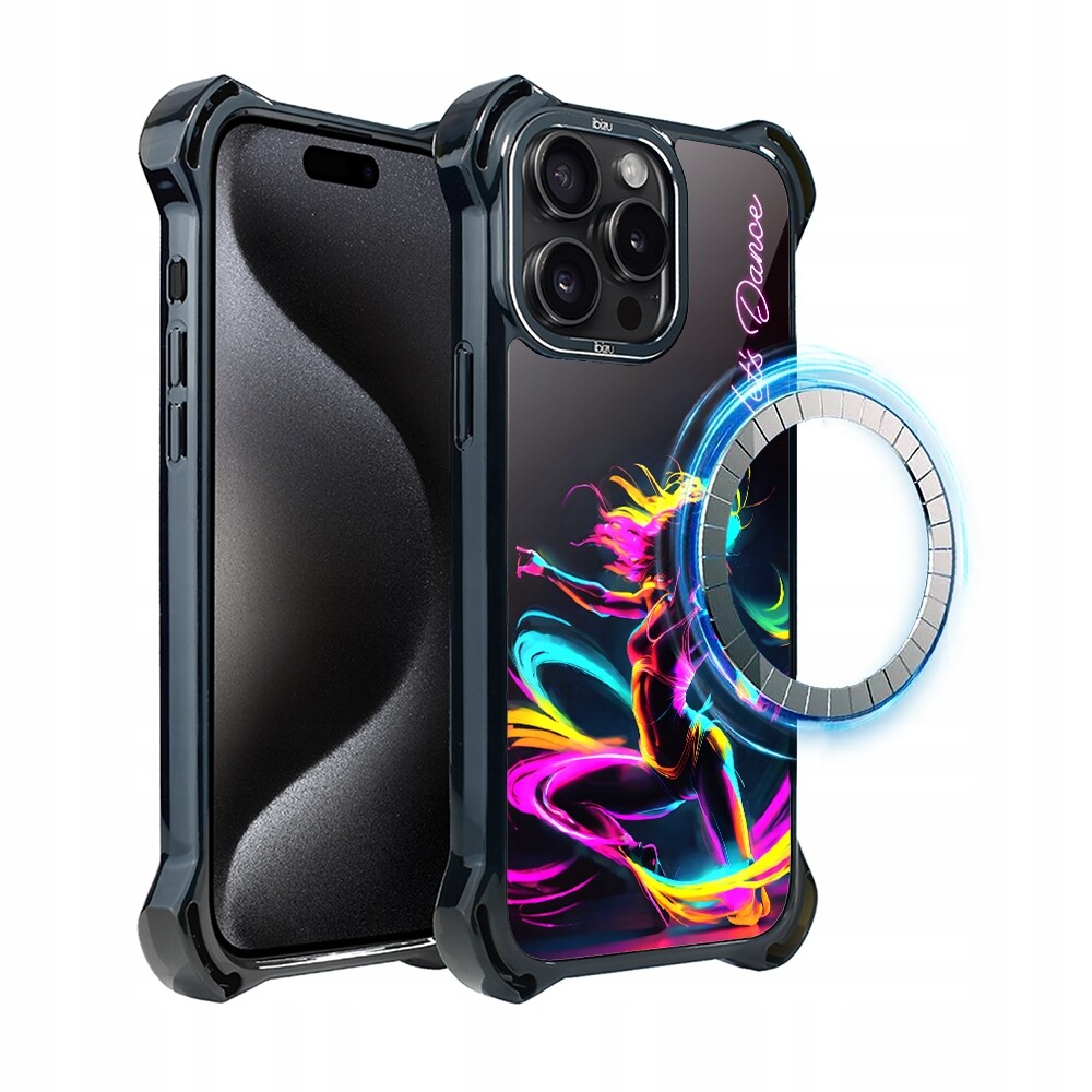 Pouzdro pro iPhone 15 Pro Ibizu DropGuard Ultra s MagSafe, taneční rytmus