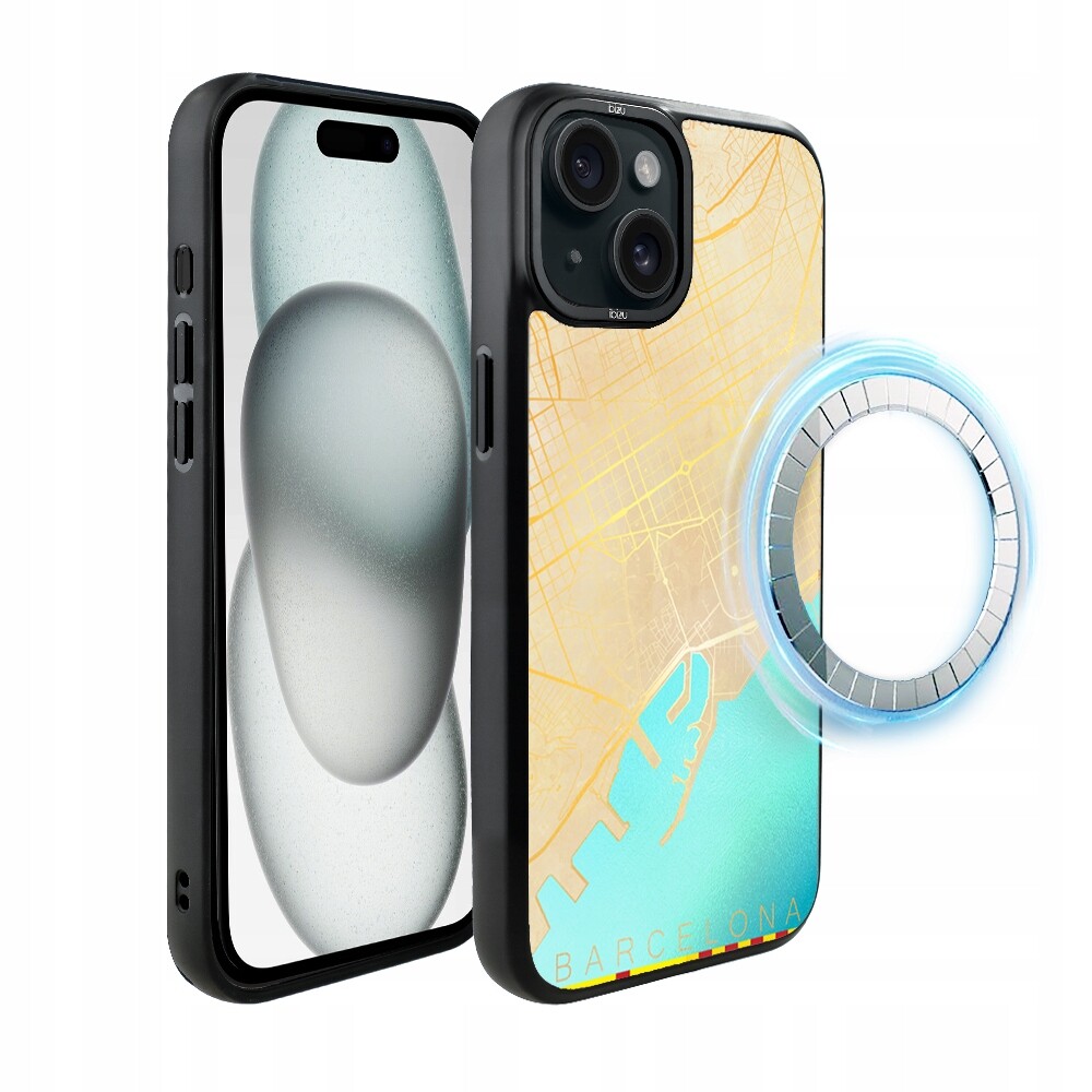 Pouzdro iPhone 15 Plus Ibizu DropGuard Matt s MagSafe, Barcelona