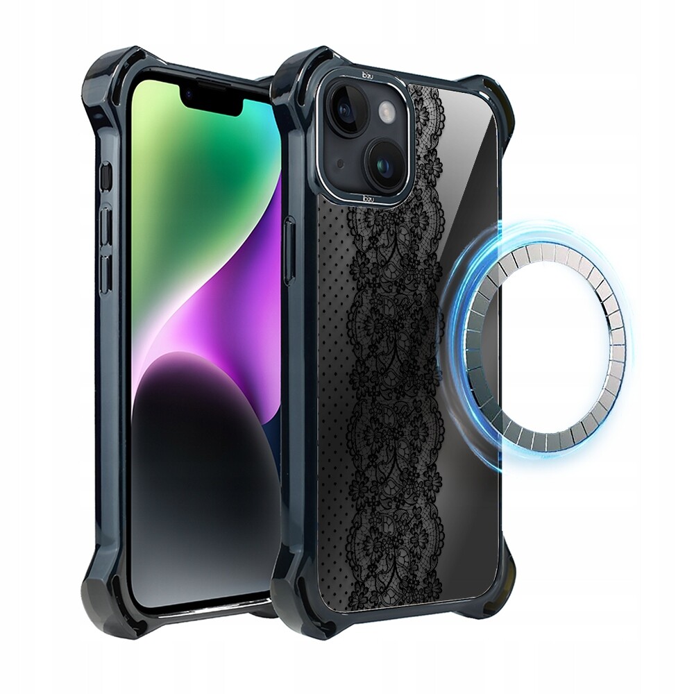 Pouzdro pro iPhone 14 Ibizu DropGuard Ultra s MagSafe, ozdobná krajka