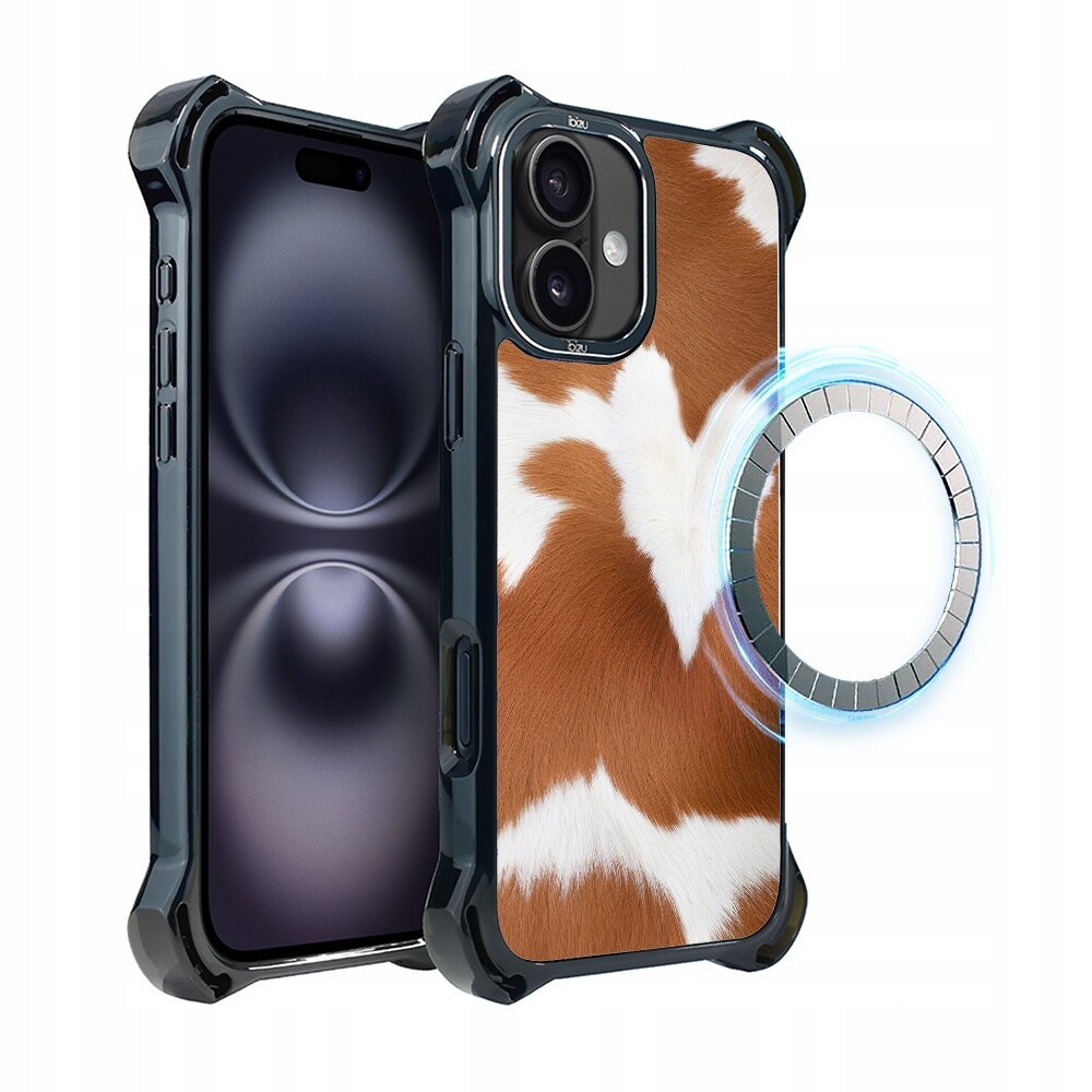 Pouzdro pro iPhone 16 Ibizu DropGuard Ultra s MagSafe, alpská kráva