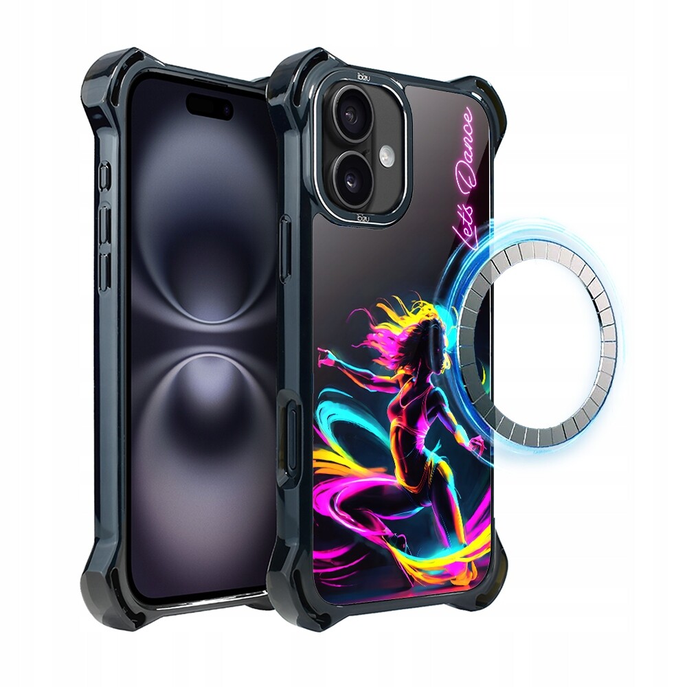 Pouzdro pro iPhone 16 Plus Ibizu DropGuard Ultra s MagSafe, taneční rytmus