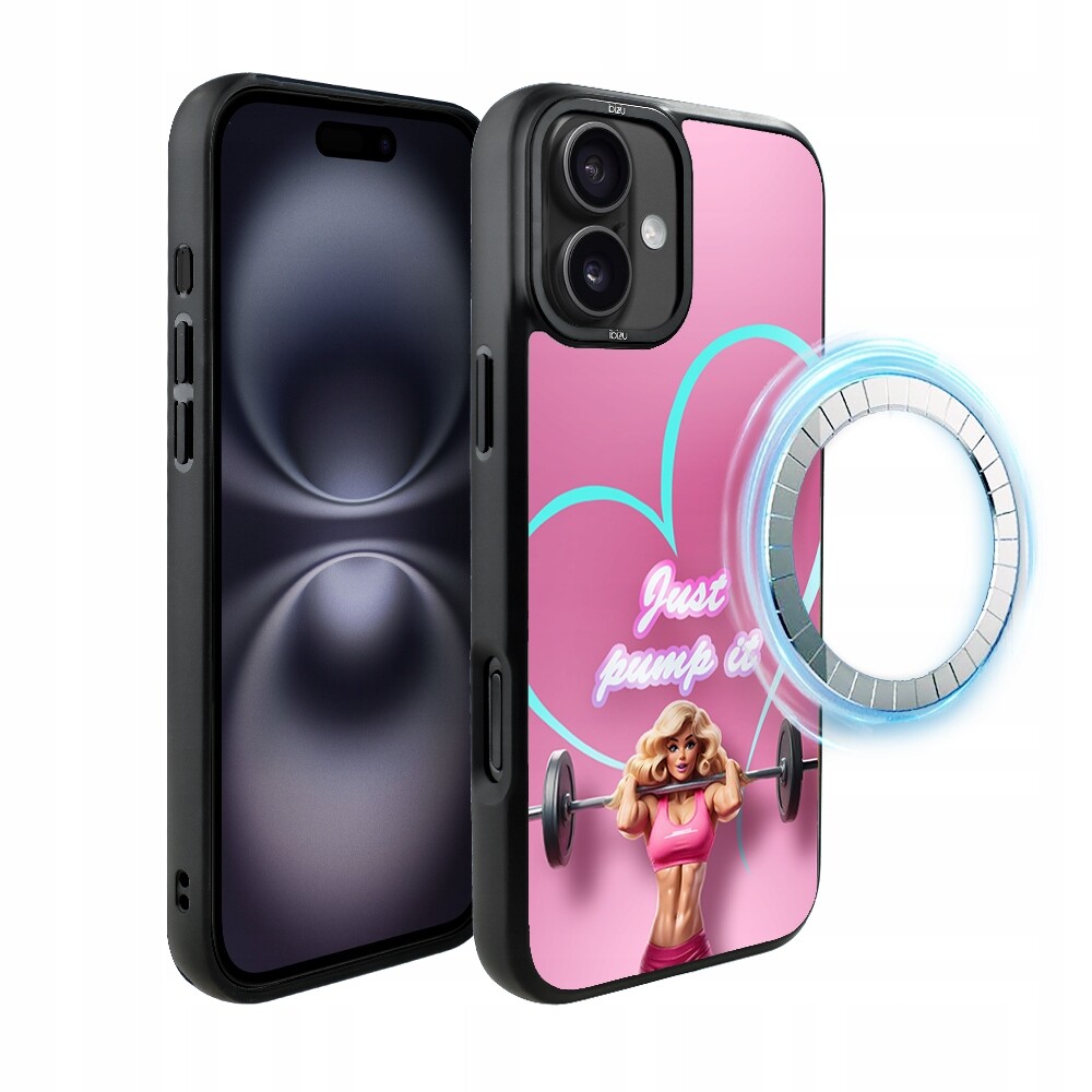 Matný Pouzdro Ibizu DropGuard pro iPhone 16 Plus s MagSafe, Pump it love
