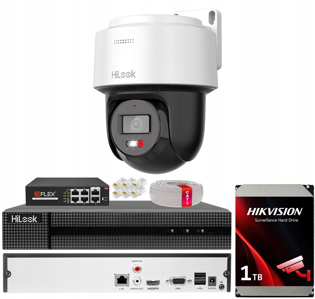 Sada pro Ip monitorování HiLook Hikvision 6Mpx Otočná kamera PTZ-N6-P